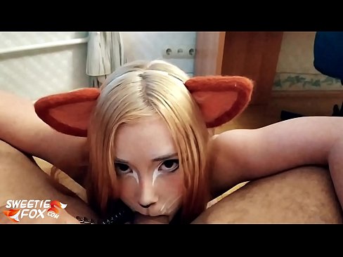 ❤️ Kitsune llyncu dick a cum yn ei cheg ❤️❌ Fideo porn wrthon ni